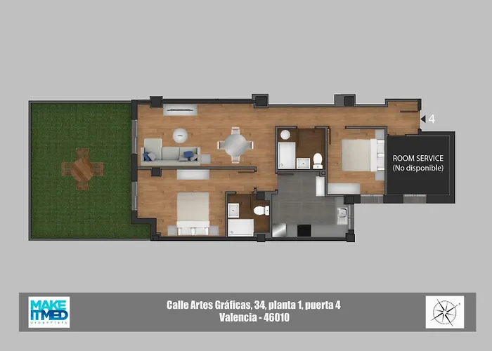 Arts 4 - Private Sunny Terrace & 2 Baths Apartamento *